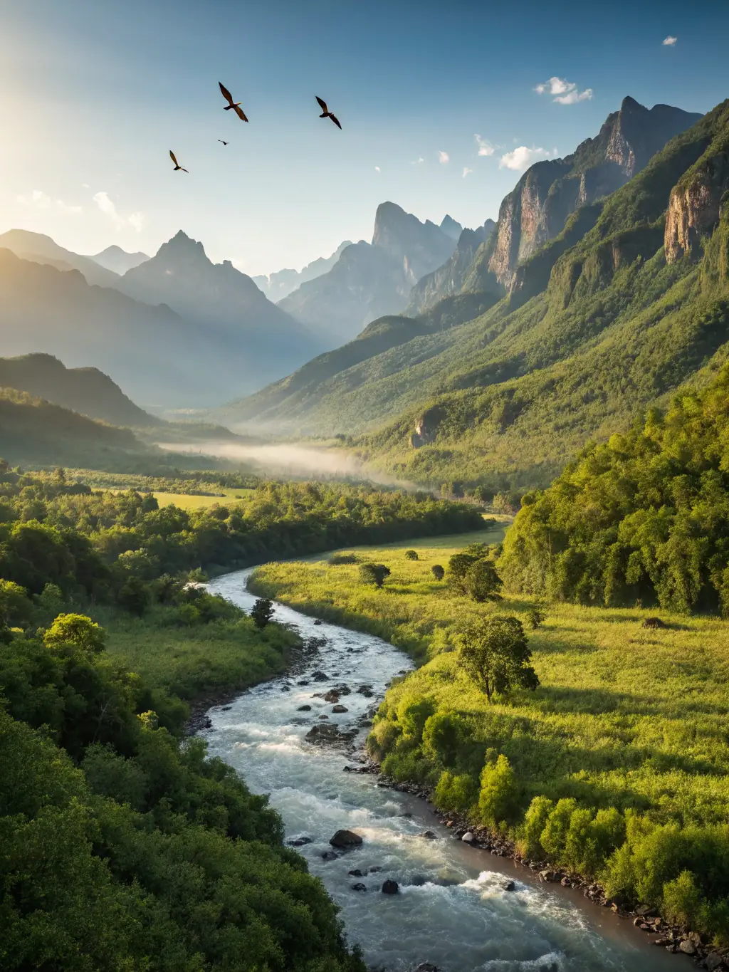 Aerial shot of a scenic landscape used for promotional content, showcasing the natural beauty and unique perspective.
