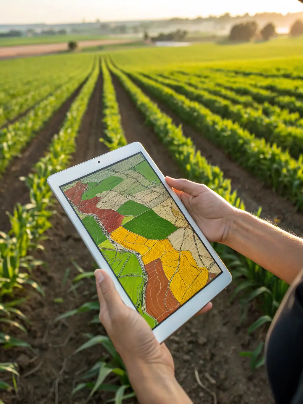 A detailed thermal map of a field, showing variations in soil temperature and moisture levels. This illustrates the advanced data analytics provided by UUAS.